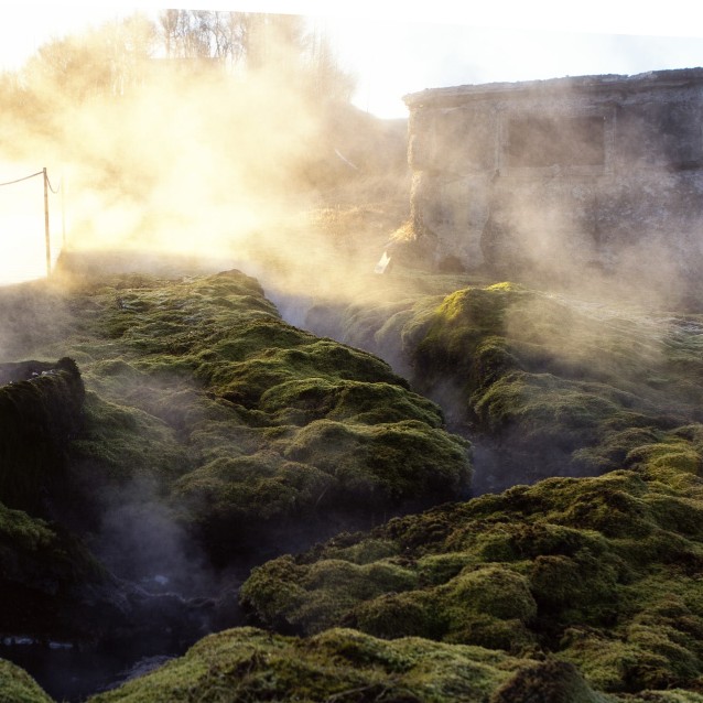 Geothermal Area Secret Lagoon, Iceland